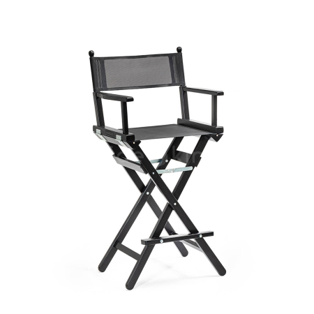 High Director Chair Black Plastic-1