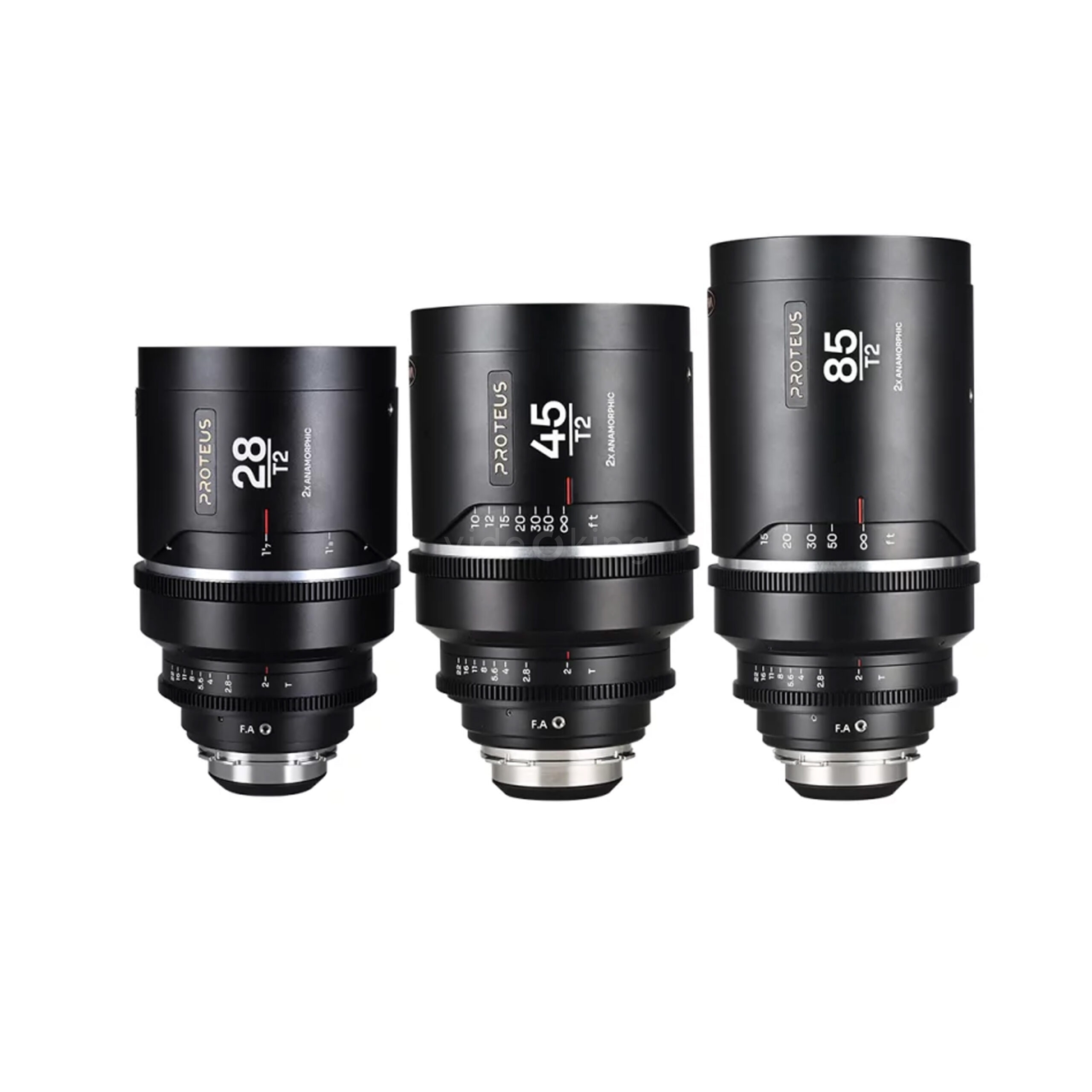 Laowa Proteus Flex 2X Anamorphic 3-Lens Bundle Set A (28mm, 45mm, 85mm) – (Meters) Arri PL (Default) + EF