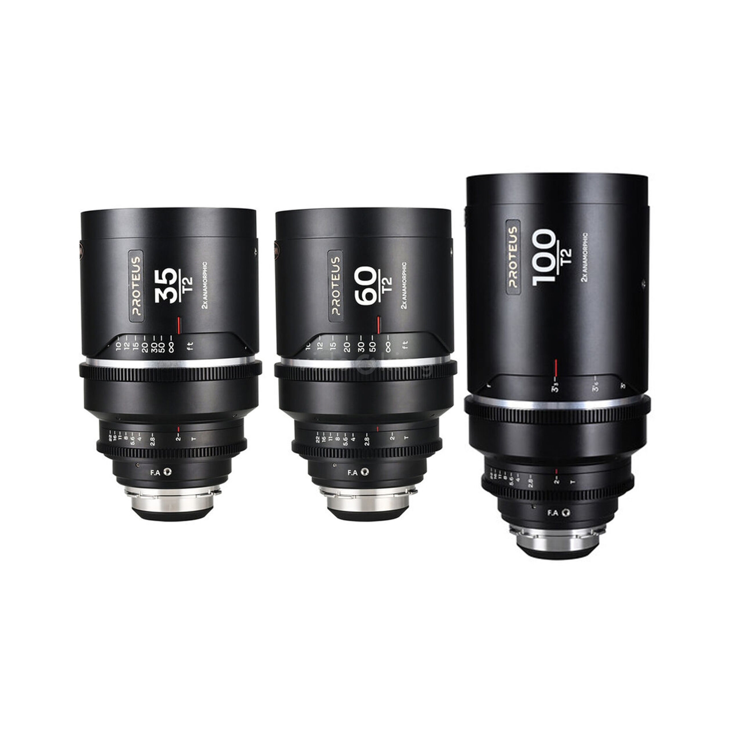 Laowa Proteus Flex 2X Anamorphic 3-Lens Bundle Set B (35mm, 60mm, 100mm) – (Meters) Arri PL (Default) + EF