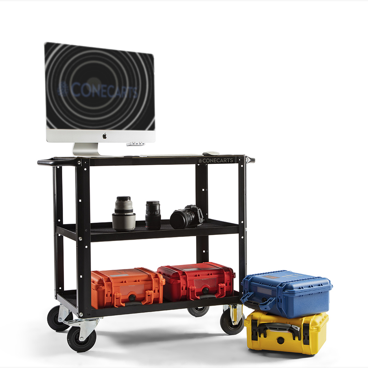 CONECARTS SMALL CART – WORKSTATION VERSION – 3 shelves