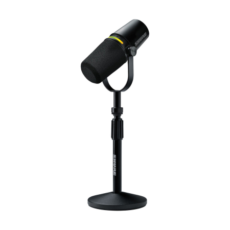 Shure MV7+-K Podcast XLR:USB Microphone Bundle with Gator Desktop Stand (Black)_1