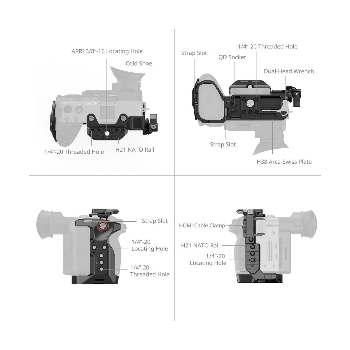SmallRig Cage Kit for Sony FX2 5589-3