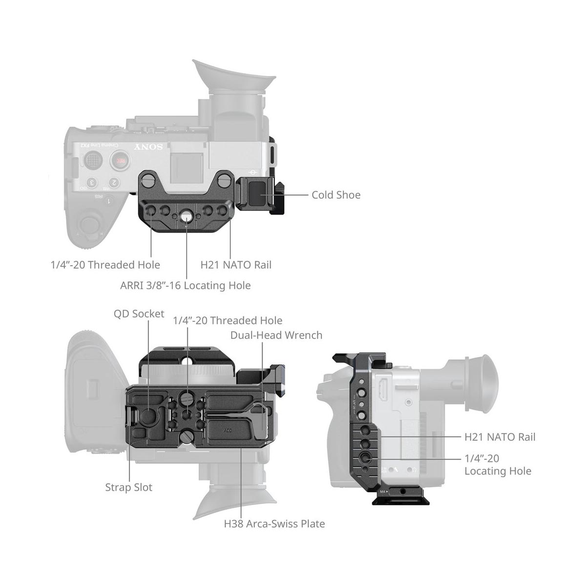 SmallRig Half Cage for Sony FX2 5591-3