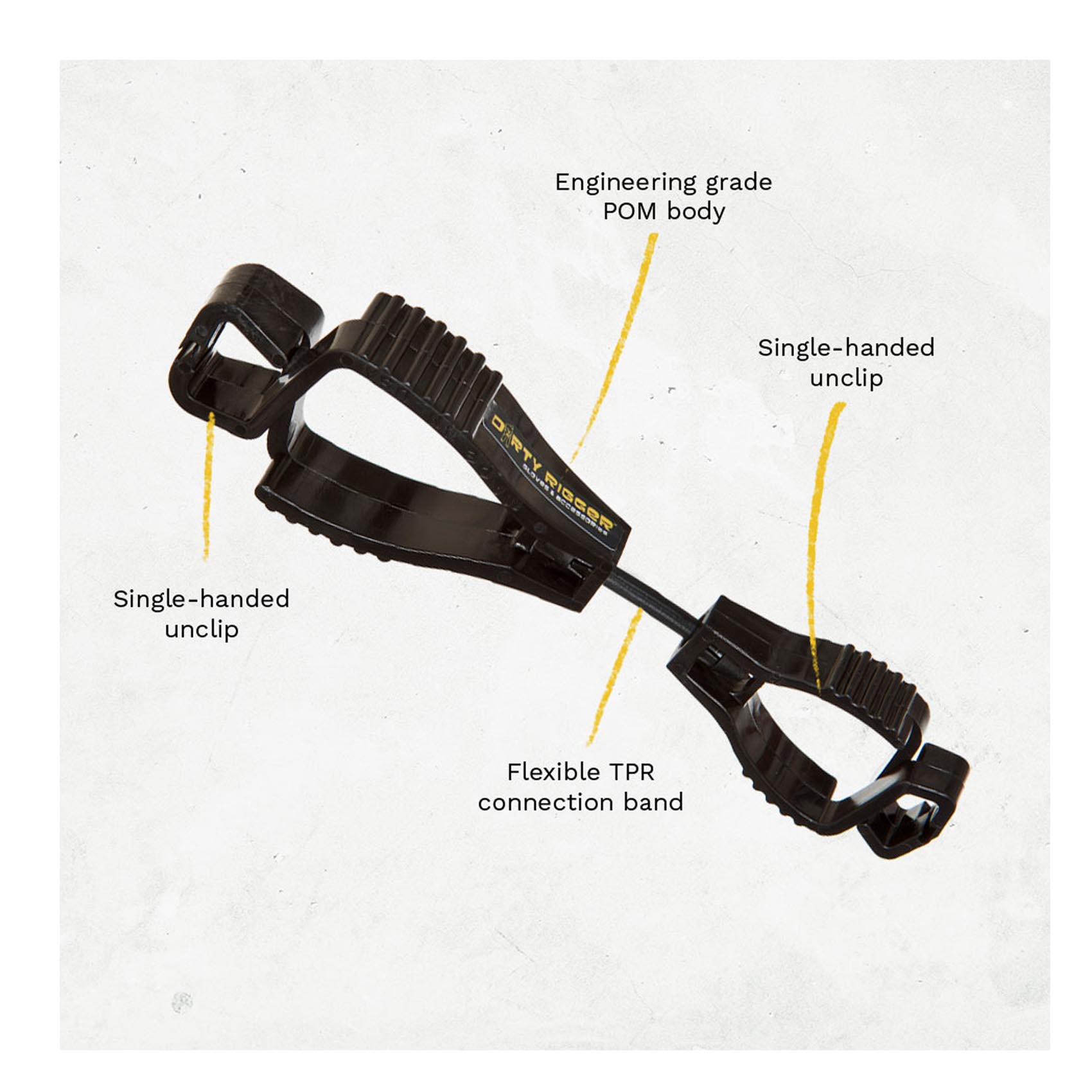 Dirty Rigger – Glove Clip – Black