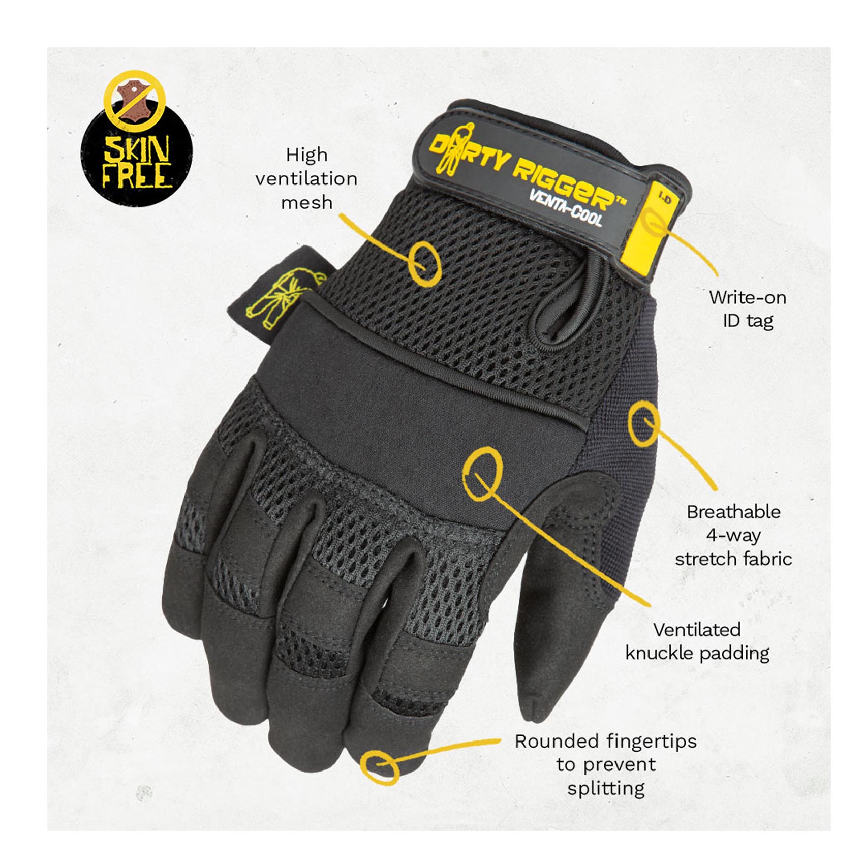 Dirty Rigger – Venta-Cool Warm Weather Glove – Full Fingered